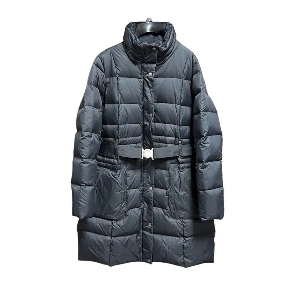 DKNY Women’s Black Puff Down Long Coat Size Large